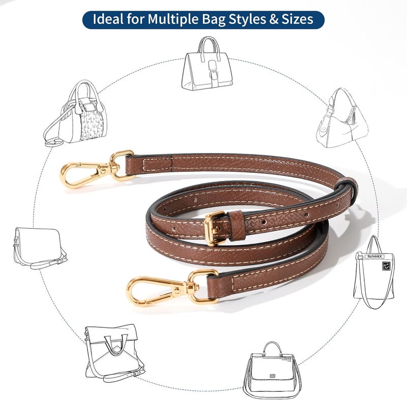 Hamdecro Store Leather Purse Strap, Purse Straps Replacement Crossbody Shoulder Straps for Bags, Adjustable Straps for Handbags - Image 5